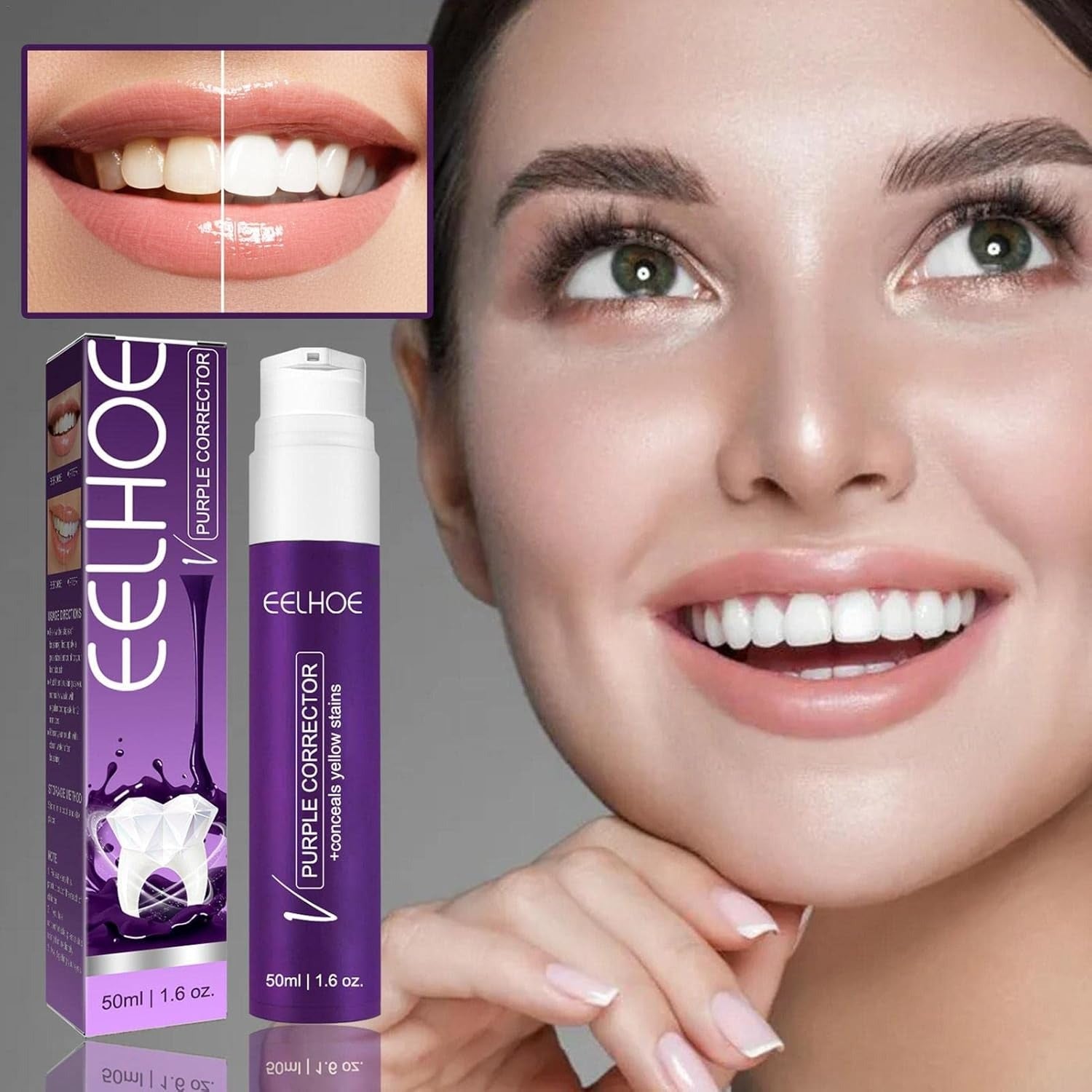 EELHOE Color Correcting Toothpaste for Yellow Teeth – 50ml