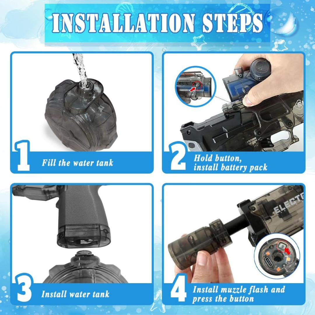 Electric Water Gun – Automatic Rechargeable Water Shooter